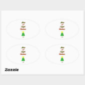 Joyful Christmas Oval Sticker (Blatt)