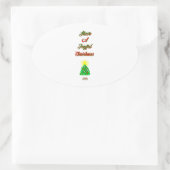 Joyful Christmas Oval Sticker (Tasche)