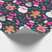 Joyful Christmas Pattern Geschenkpapier (Ecke)