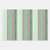 Joyful Christmas Pattern Set von drei Geschenkpapier Set (Vorderseite)