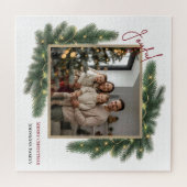 Joyful Christmas Personalized Family Photo Puzzle (Horizontal)