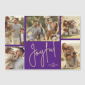 JOYFUL Christmas Photo Collage Magnetic Cards Magnetkarte (Vorderseite)
