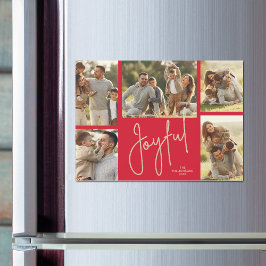 JOYFUL Christmas Photo Collage Magnetic Cards Magnetkarte
