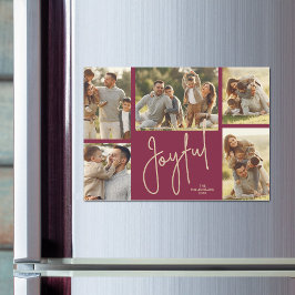 JOYFUL Christmas Photo Collage Magnetic Cards Magnetkarte