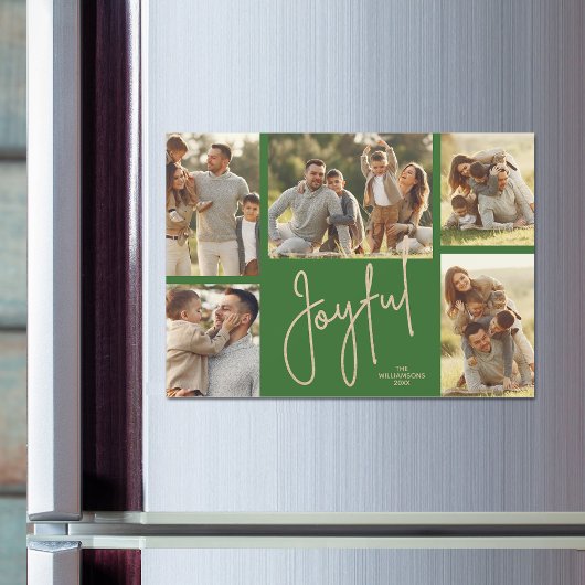 JOYFUL Christmas Photo Collage Magnetic Cards Magnetkarte