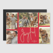 JOYFUL Christmas Photo Collage Magnetic Cards Magnetkarte (Vorne/Hinten)