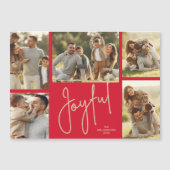 JOYFUL Christmas Photo Collage Magnetic Cards Magnetkarte (Vorderseite)