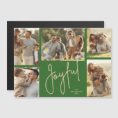 JOYFUL Christmas Photo Collage Magnetic Cards Magnetkarte (Vorne/Hinten)