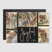 JOYFUL Christmas Photo Collage Magnetic Cards Magnetkarte (Vorne/Hinten)