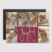 JOYFUL Christmas Photo Collage Magnetic Cards Magnetkarte (Vorne/Hinten)