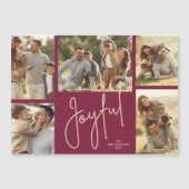 JOYFUL Christmas Photo Collage Magnetic Cards Magnetkarte (Vorderseite)