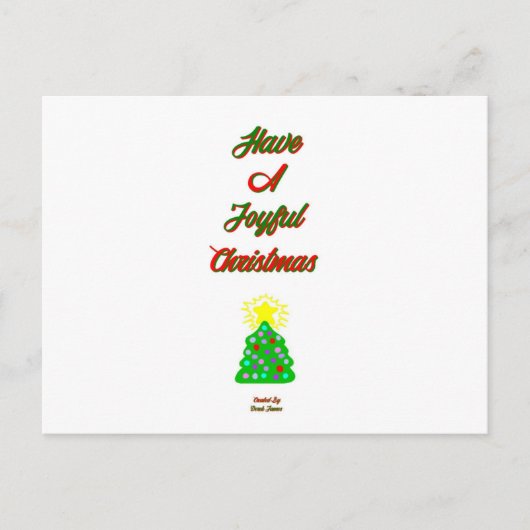 Joyful Christmas Postcard Postkarte (Vorderseite)