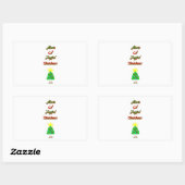 Joyful Christmas Rectangle Sticker (Blatt)