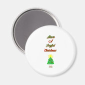 Joyful Christmas Round Magnet (Vorderseite/Rückseite)
