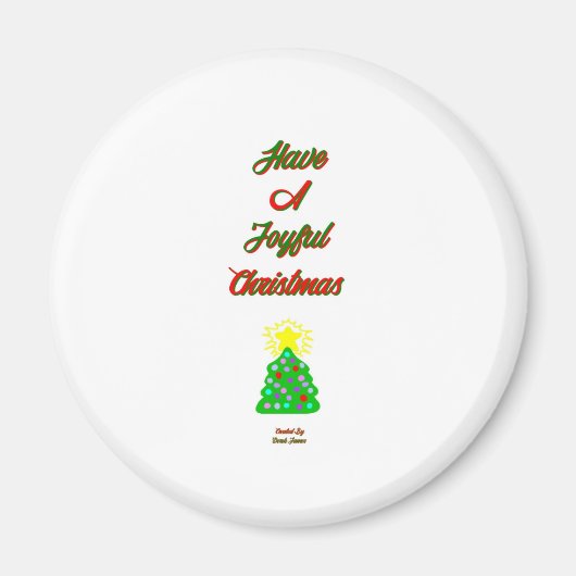 Joyful Christmas Round Magnet (Vorne)