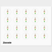 Joyful Christmas Round Sticker (Blatt)