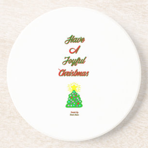 Joyful Christmas Sandstone Untersetzer