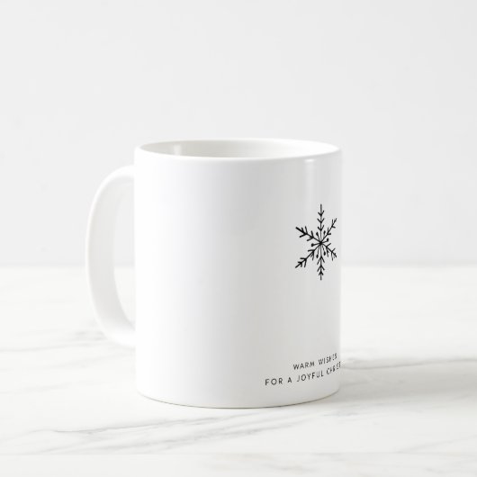 Joyful Christmas Snowflake Tasse (Vorderseite Links)