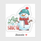 Joyful Christmas Snowman Sticker (Blatt)
