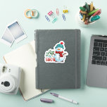 Joyful Christmas Snowman Sticker<br><div class="desc">Ein fröhlicher Schneemann mit einem hellen Hut und Schal verbreitet Urlaubsjubeln mit den Worten Let it Snow in der Nähe. Dieser farbenfrohe Aufkleber erfasst das Wesen der Winterfeste,  die sich perfekt für den Empfang warmer Wünsche während der Weihnachtszeit eignen.</div>