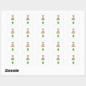Joyful Christmas Square Sticker (Blatt)