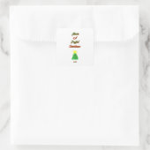 Joyful Christmas Square Sticker (Tasche)