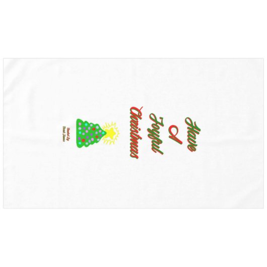 Joyful Christmas Tablecloth Tischdecke (Vorderseite (Horizontal))