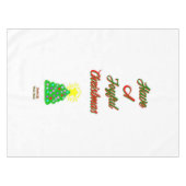 Joyful Christmas Tablecloth Tischdecke (Vorderseite (Horizontal))