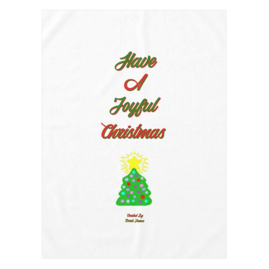 Joyful Christmas Tablecloth Tischdecke (Vorderseite)