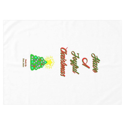 Joyful Christmas Tablecloth Tischdecke (Vorderseite (Horizontal))