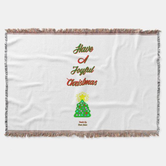 Joyful Christmas Throw Blanket Decke (Vorderseite)