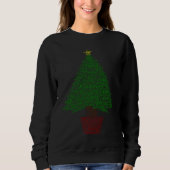 Joyful Christmas Tree Text And Quote Sweatshirt (Vorderseite)