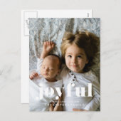 Joyful Christmas Vollblut Foto Feiertagspostkarte (Vorne/Hinten)