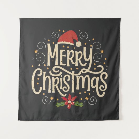 Joyful Christmas Wandteppich (Vorderseite)