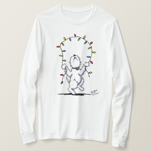 Joyful Christmas Westie (leichte Bekleidung) Shirt (Design vorne)