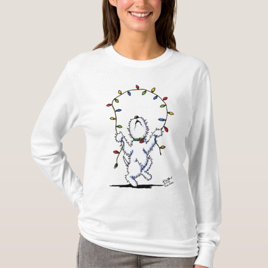 Joyful Christmas Westie (leichte Bekleidung) Shirt (Vorderseite)