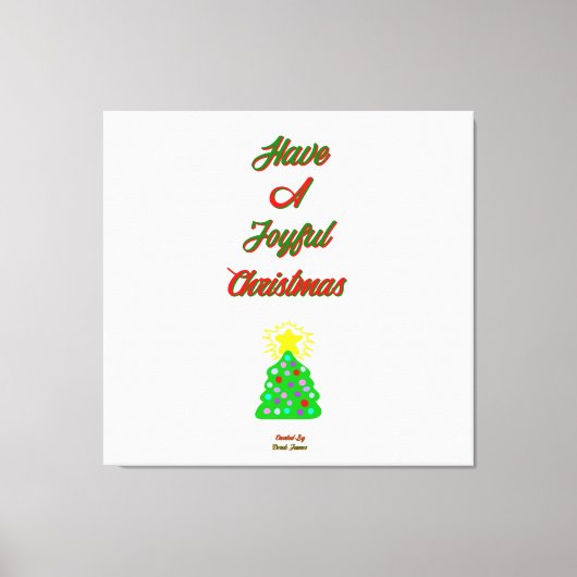 Joyful Christmas Wrapped Canvas Leinwanddruck (Vorderseite)