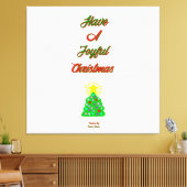 Joyful Christmas Wrapped Canvas Leinwanddruck (Insitu (Wohnzimmer))