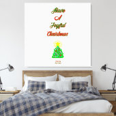 Joyful Christmas Wrapped Canvas Leinwanddruck (Insitu (Schlafzimmer))