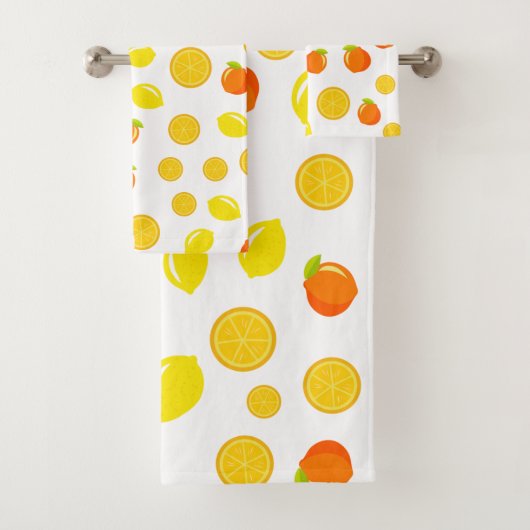 Joyful Citrus: Zitronen und Orangen Badhandtuch Set (Insitu)