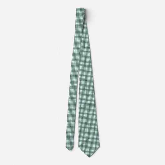 Joyful Classic Green Gingham Kariert Pattern Urlau Krawatte (Rückseite)