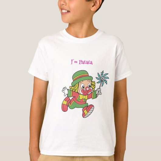 Joyful Clown with a Pinwheel” T-Shirt (Vorderseite)