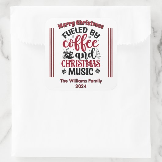 Joyful Coffee Vibes Holiday Stickers (Tasche)