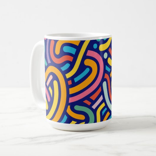 Joyful Color Pattern Mug Kaffeetasse (Vorderseite Links)
