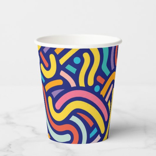 Joyful Color Pattern  Pappbecher (Rückseite)