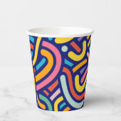 Joyful Color Pattern  Pappbecher (Links)