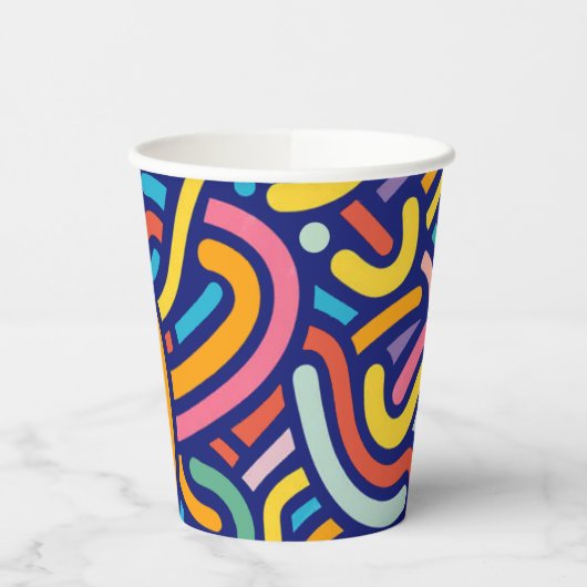 Joyful Color Pattern  Pappbecher (Links)