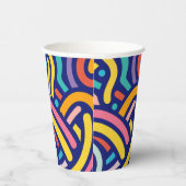 Joyful Color Pattern  Pappbecher (Rechts)