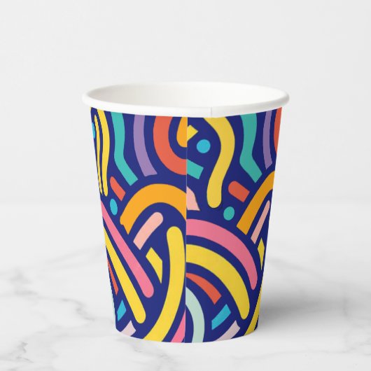 Joyful Color Pattern  Pappbecher (Rechts)