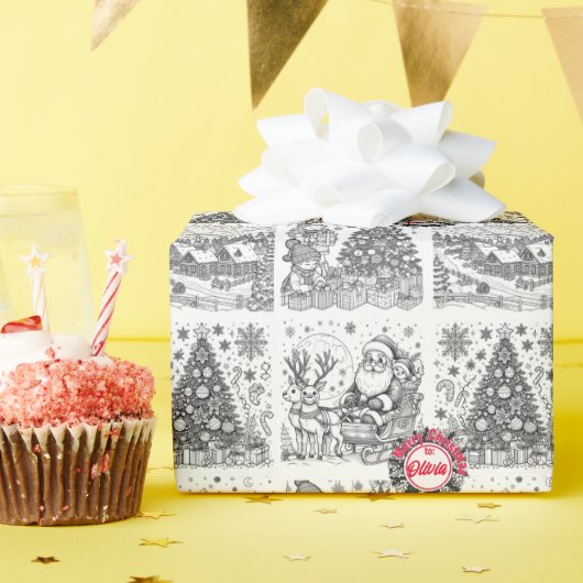 Joyful Colors Christmas Wrap Geschenkpapier (Geburtstagsparty)